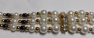 Braccialetto 3 fili perle bigiotteria