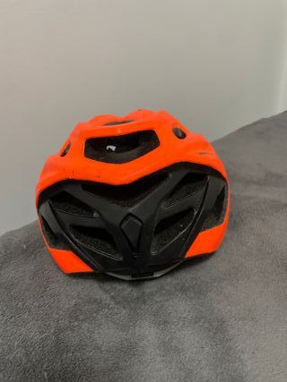 Casco Btwin Naranja Bicicleta Montaña