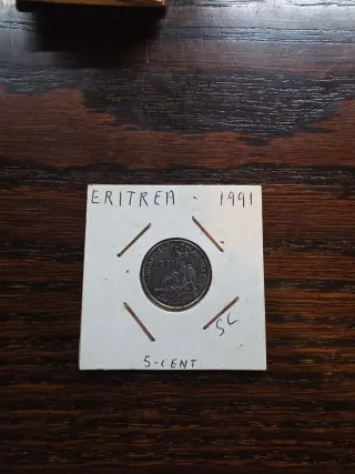 Moneda Eritrea 5 Cent 1991