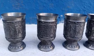 Juego 6 Vasos Estaño 95% Alemán