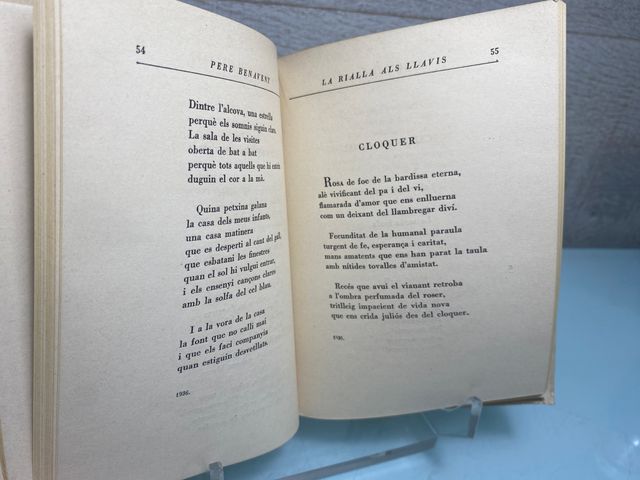 Libro poesia catalana "La Rialla als Llavis". 1938