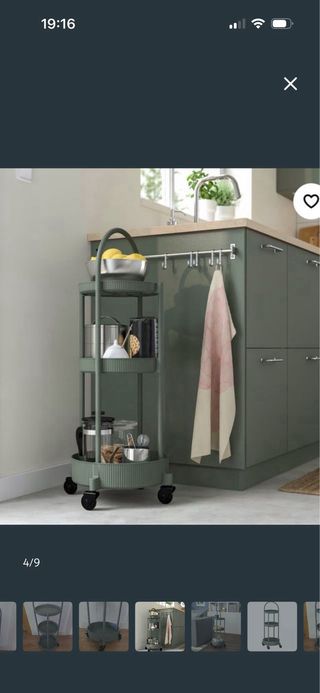 Carrello Ausiliare Ikea Grigio