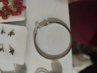 Pendientes Flor Negro y Dorado