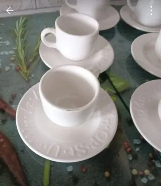 Lote de 6 tazas de porcelana