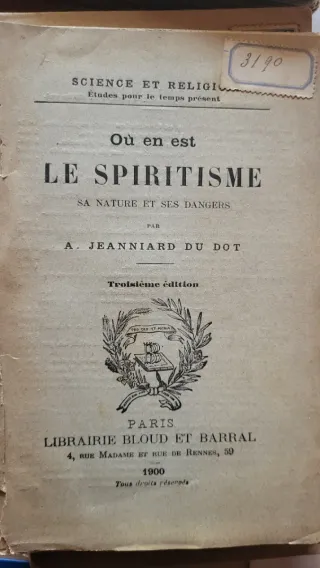 Vecchio libro " le spiritisme"