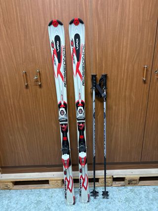 Esquís y bastones 163cm