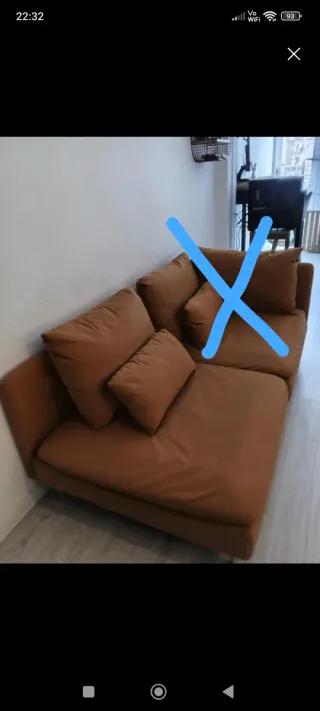 Funda Sofá Soderhamn Ikea Naranja oscuro