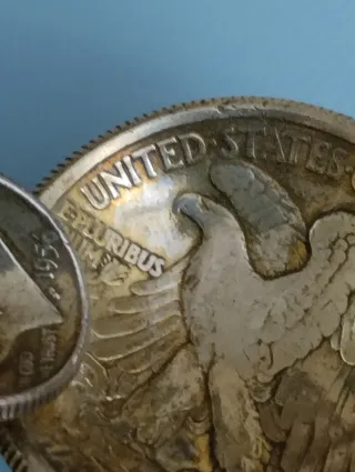 Pequeño Cenicero Monedas Plata Ley