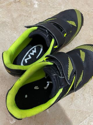 Zapatillas Ciclismo NW Negro/Neón talla 34