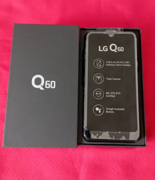 LG Q60 Telefono + Caricatore + Cavo