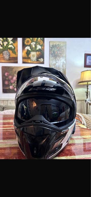 Casco Moto LS2 EVO Adventure Negro/Blanco