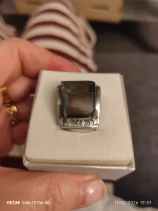 Anillo Plata Artesano Multicolor