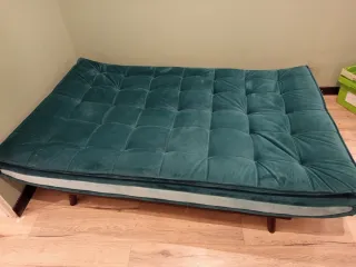 Sofá Cama Terciopelo Verde