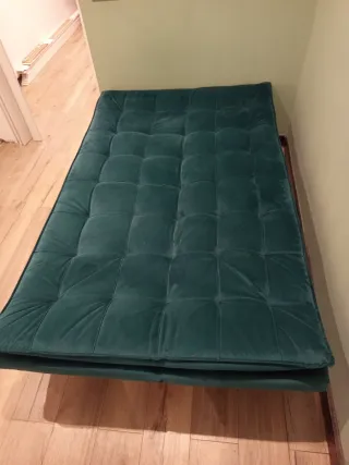 Sofá Cama Terciopelo Verde