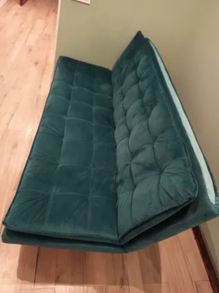Sofá Cama Terciopelo Verde