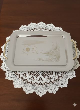 Vassoio acciaio inox 18/10 manici TSL