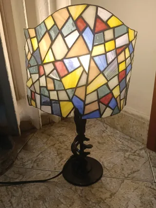 Lampada Tiffany colorata in vetro