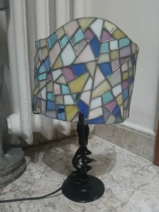 Lampada Tiffany colorata in vetro
