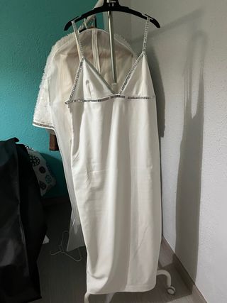 Vestido midi tirantes joya