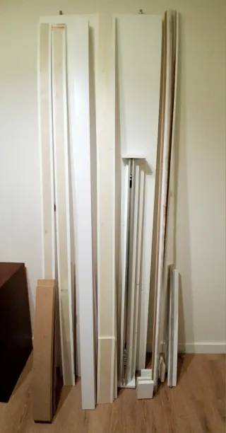 PUERTA CORREDERA MACIZA BLANCA 62,5 CM