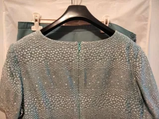Traje 3 piezas ceremonia azul claro turquesa
