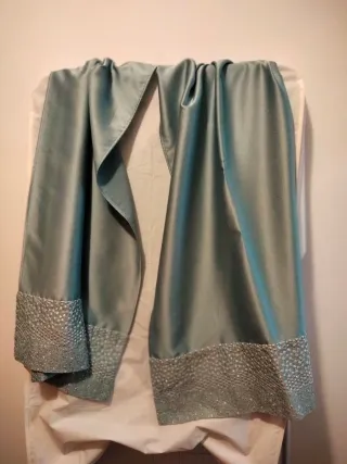 Traje 3 piezas ceremonia azul claro turquesa
