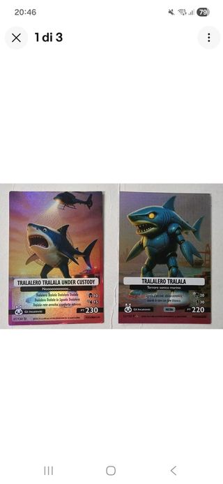 2 Carte Brainrot NUCLEARE SENZA P Originali