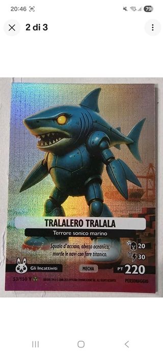 2 Carte Brainrot NUCLEARE SENZA P Originali