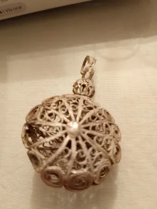 Sonajero Antiguo de Plata