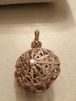 Sonajero Antiguo de Plata