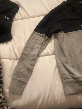 Sudadera Fred Perry cremallera negra y gris