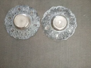 Bandeja plateada antigua centro de mesa