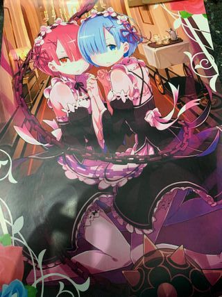 Póster anime Rem y Ram A4