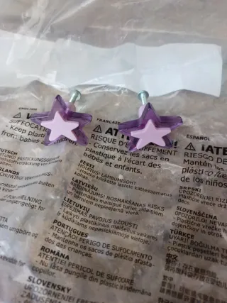 Lámpara infantil estrellas rosa y verde