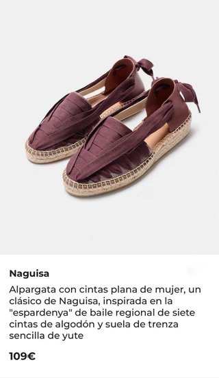Alpargatas Naguisa caqui y Rojo