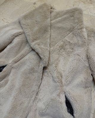 Corte Inglés Zendra Abrigo Pelo beige Reversible