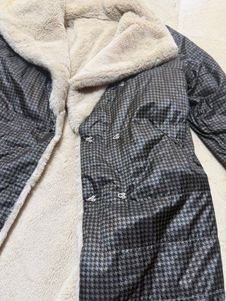 Corte Inglés Zendra Abrigo Pelo beige Reversible