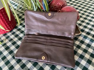 Carteira Massimo Dutti pele castanha