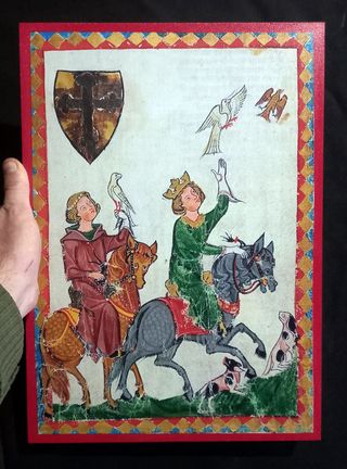 Cuadro cetrería medieval