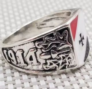 ANILLO ALEMÁN II GUERRA MUNDIAL ESTUCHE DE MADERA