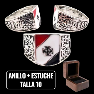 ANILLO ALEMÁN II GUERRA MUNDIAL ESTUCHE DE MADERA
