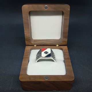 ANILLO ALEMÁN II GUERRA MUNDIAL ESTUCHE DE MADERA