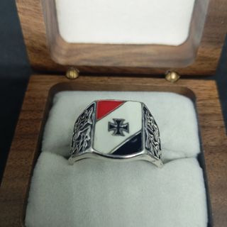 ANILLO ALEMÁN II GUERRA MUNDIAL ESTUCHE DE MADERA