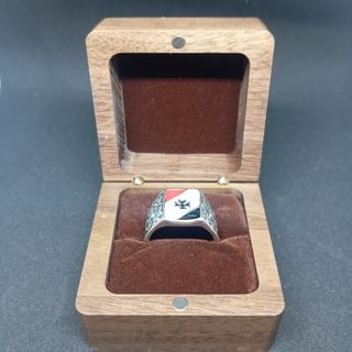 ANILLO ALEMÁN II GUERRA MUNDIAL ESTUCHE DE MADERA