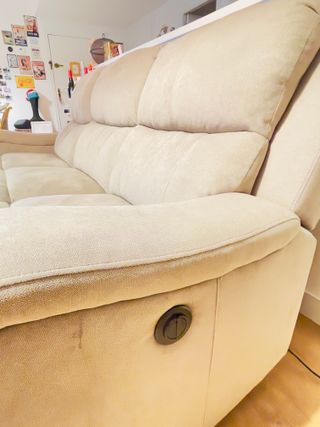 Sofá relax 3 plazas eléctrico con posavasos