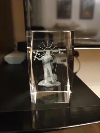 Cristal Grabado Cristo Resucitado Láser