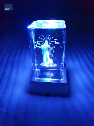 Cristal Grabado Cristo Resucitado Láser