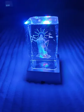 Cristal Grabado Cristo Resucitado Láser