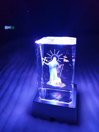 Cristal Grabado Cristo Resucitado Láser