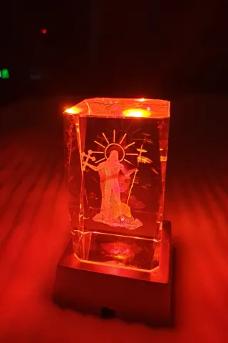 Cristal Grabado Cristo Resucitado Láser